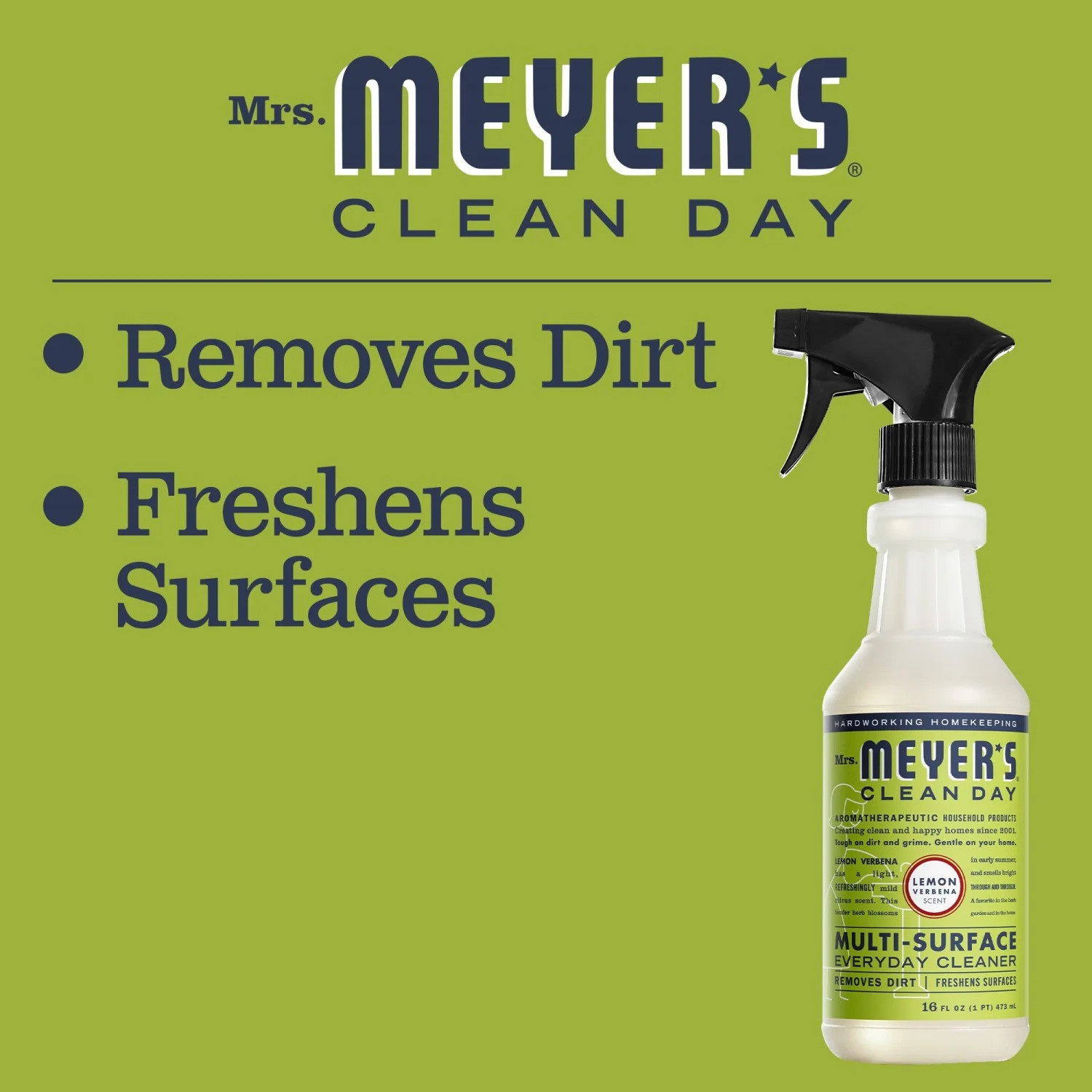Clean Day Multi-Surface Everyday Cleaner, Lemon Verbena Scent, 16 Fl Oz Bottle