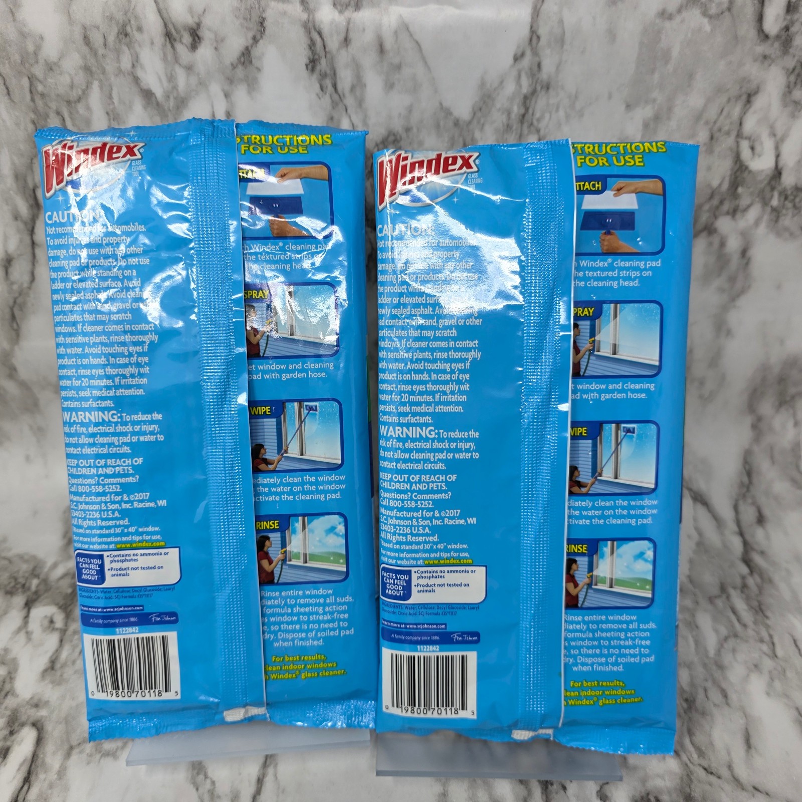 2 Windex Outdoor Refill Pads Window Cleaning Discontinued 1 Open Pack New 4 Pads