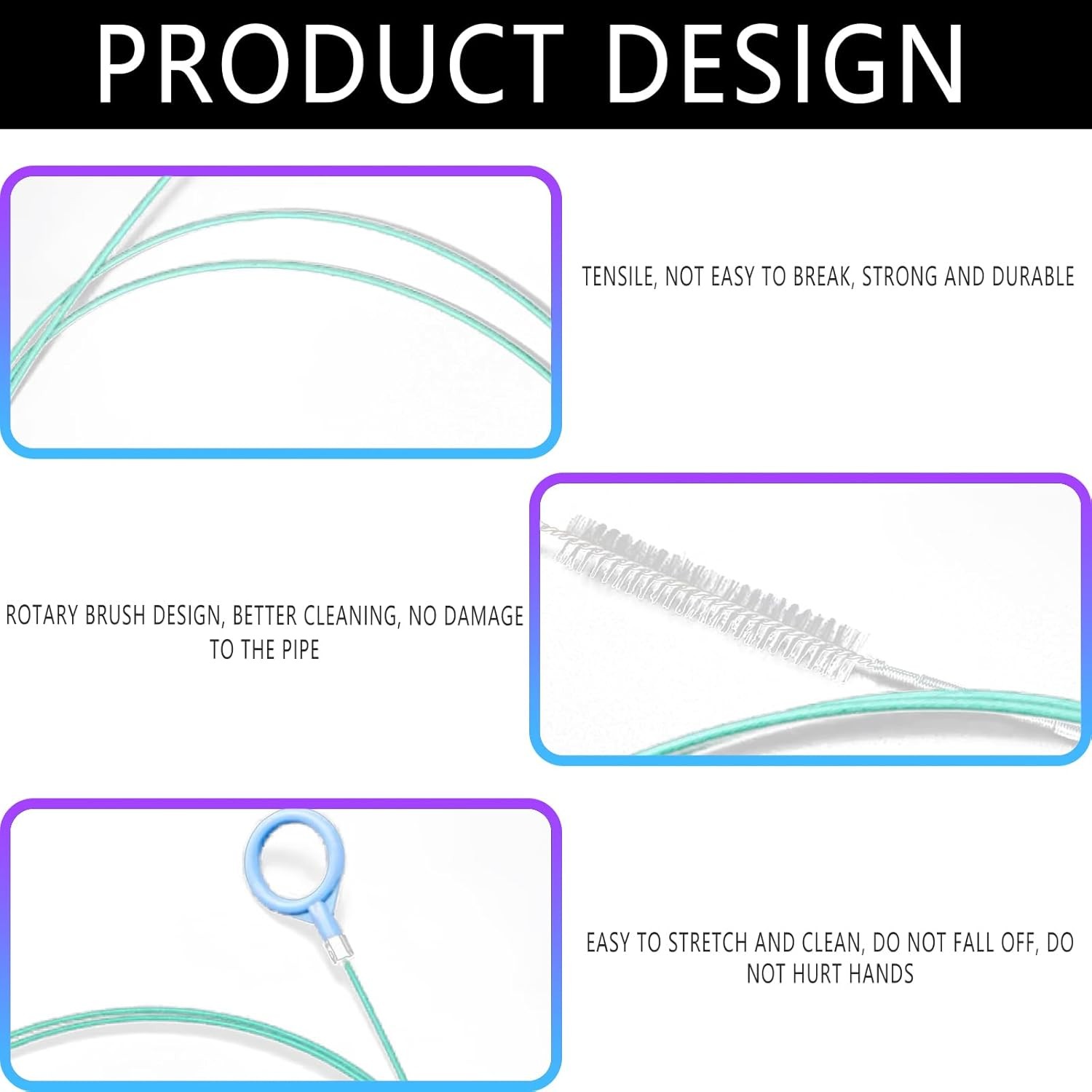 1 Pcs Sunroof Drain Cleaning Tool, Long Wire Brush Sunroof Drain Cleaning Tool f