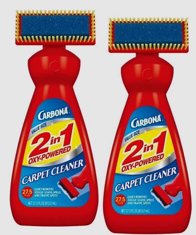 2pk~ Carbona 2 in 1 Oxy Powered Liquid Carpet Cleaner w/ Brush Pet Stains 27.5oz