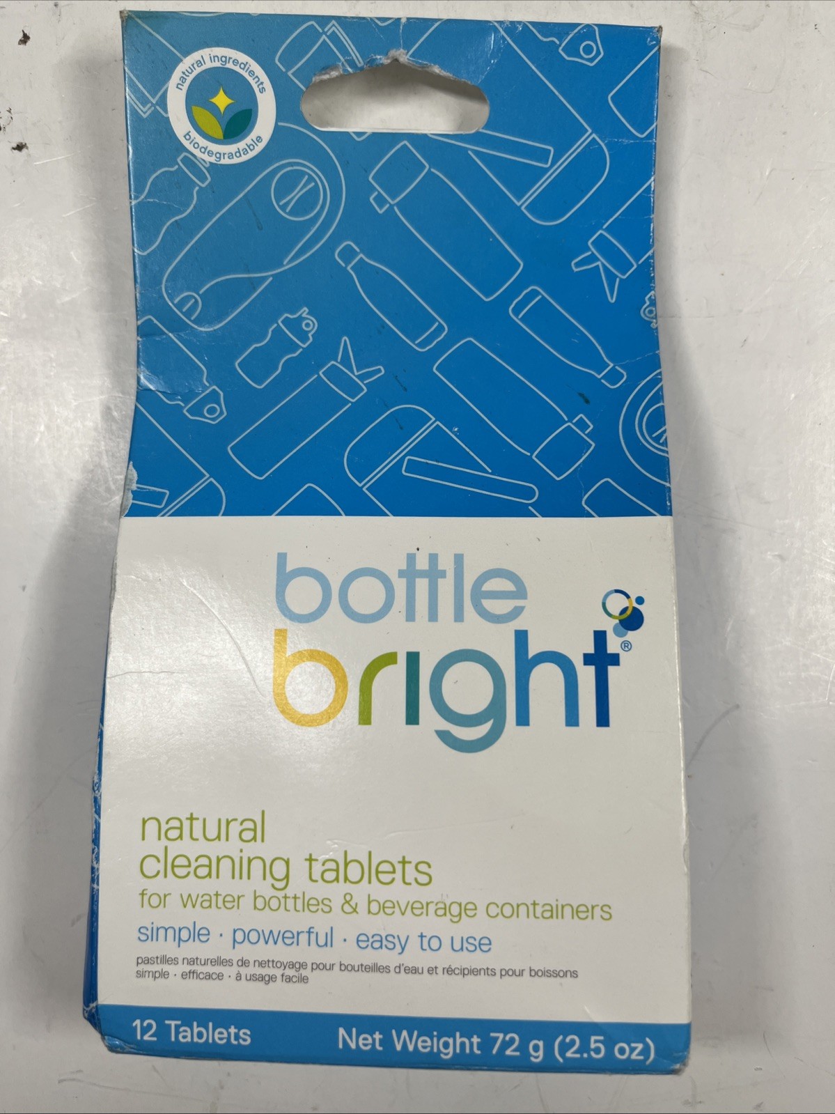 BOTTLE BRIGHT Single Pack (12 Tablets) – Clean Stainless Steel, Thermos, Tumbler