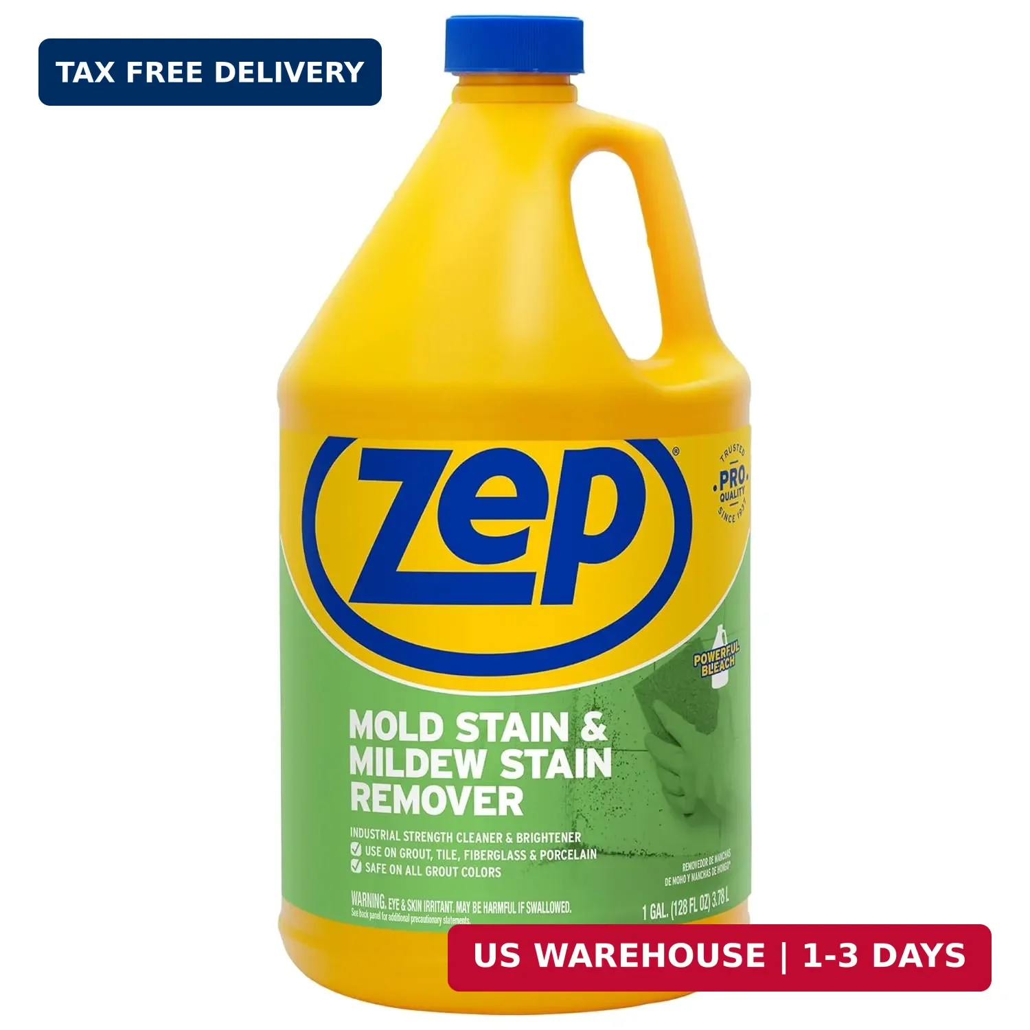 Zep Mold Stain and Mildew Stain Remover 1 Gallon (Case of 2) ZUMILDEW128 – Profe