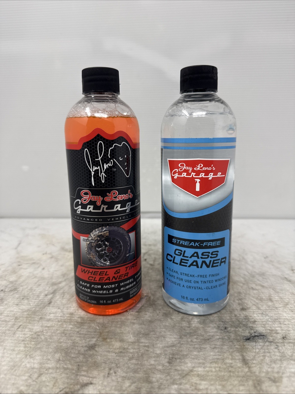 JAY LENO- Glass Cleaner Streakfree Invisible Glass 16 Oz. + Wheel & Tire Cleaner
