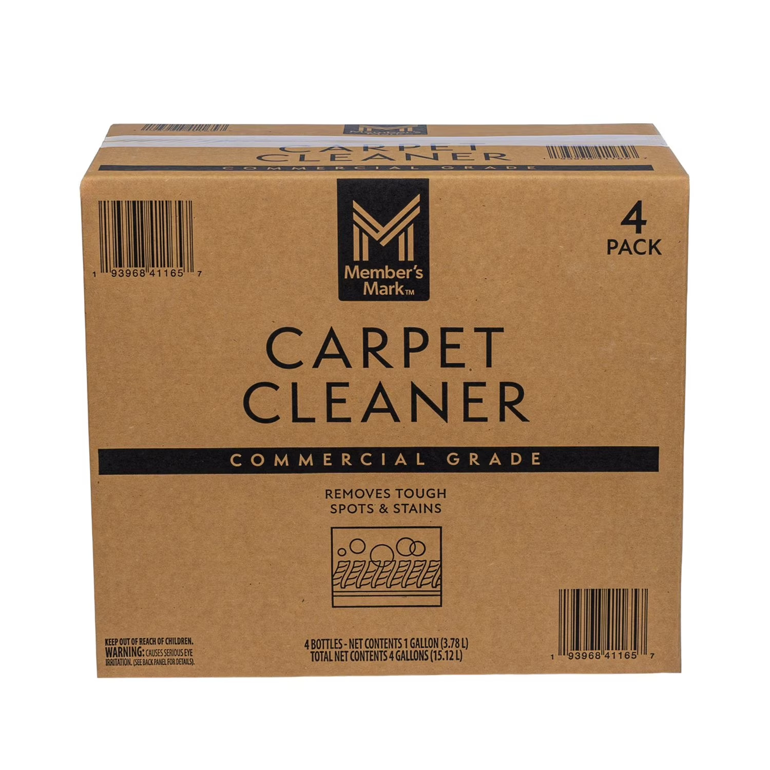 Member’s Mark Commercial Carpet Cleaner Concentrate Liquid, 1 Gal., 4 pk