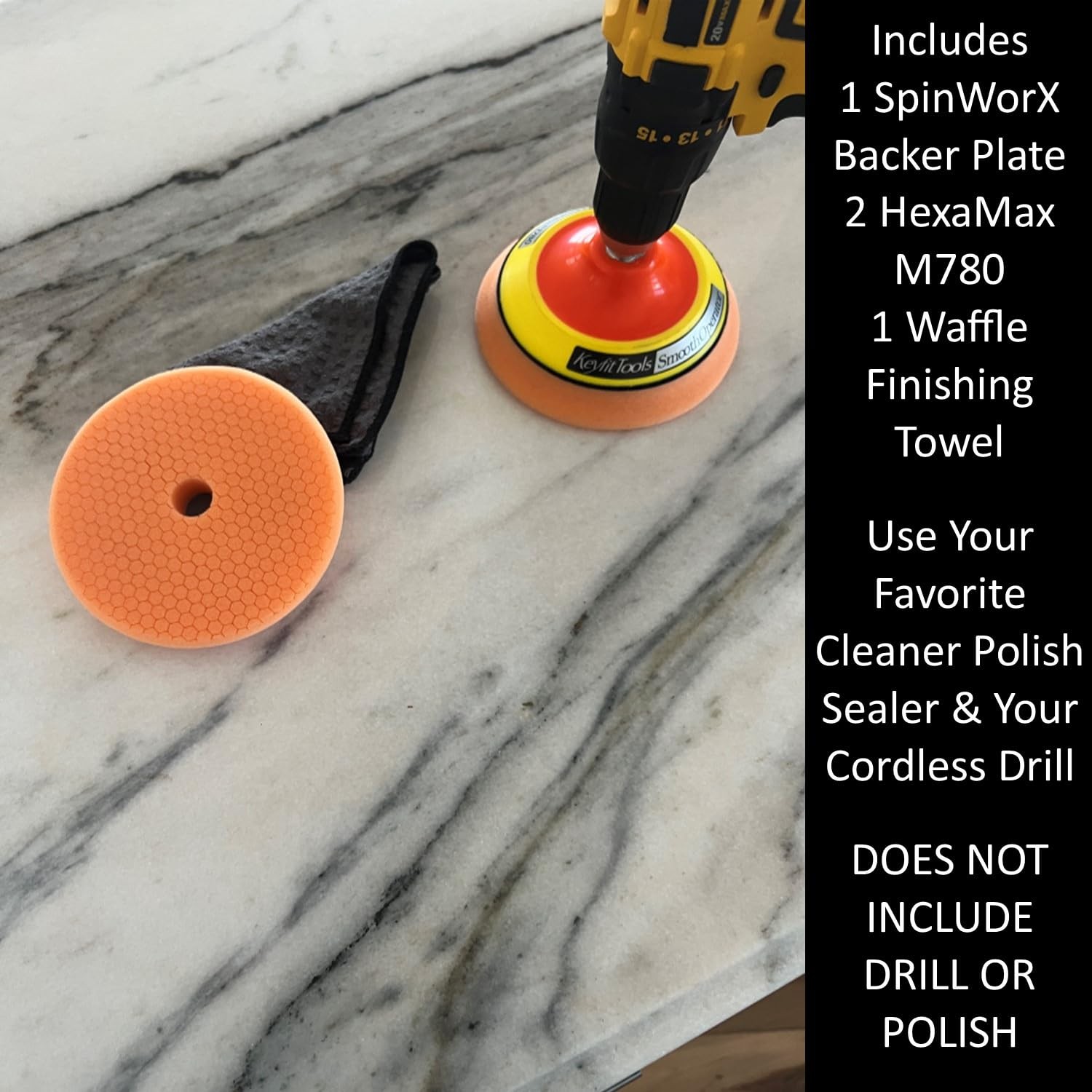 SmoothOperator PROFESSIONAL Drill Powered Granite Stone Quartz Marble Counter…