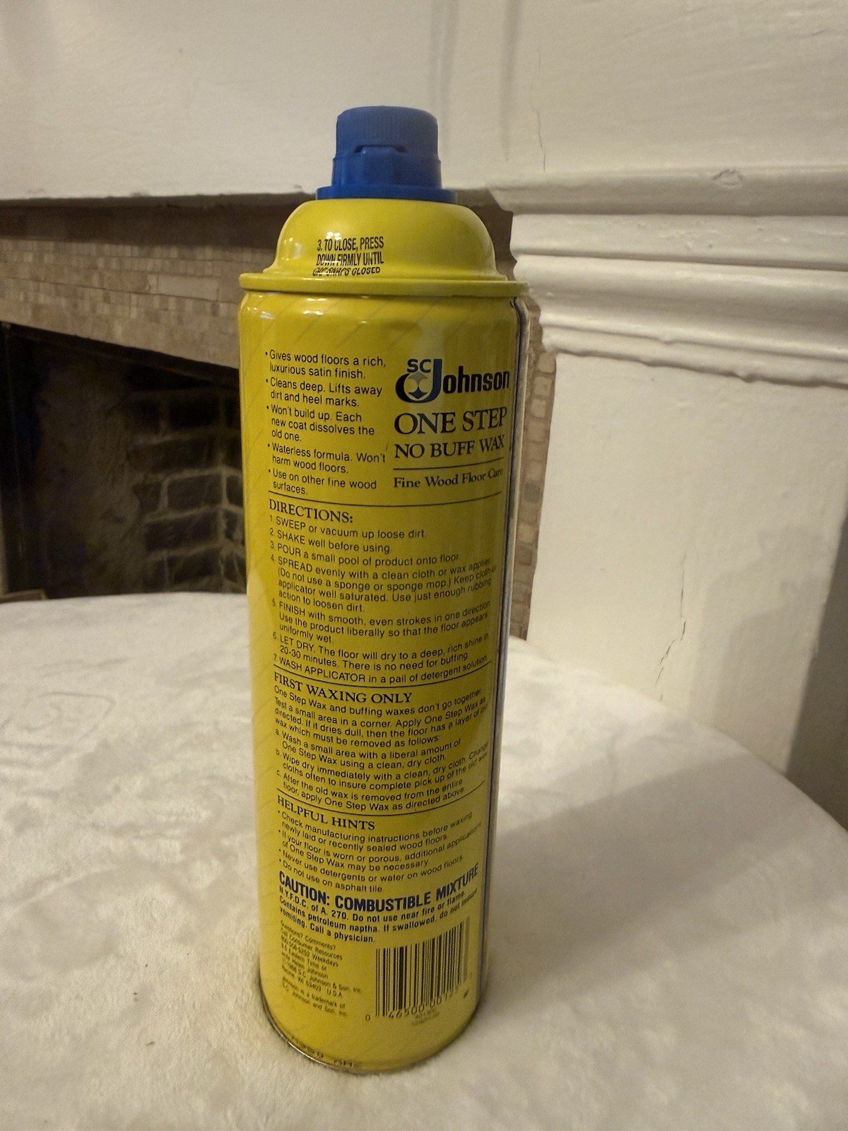 SC Johnson One Step No Buff Wax Fine Wood Floor Care 22oz Unopened- Discontinued