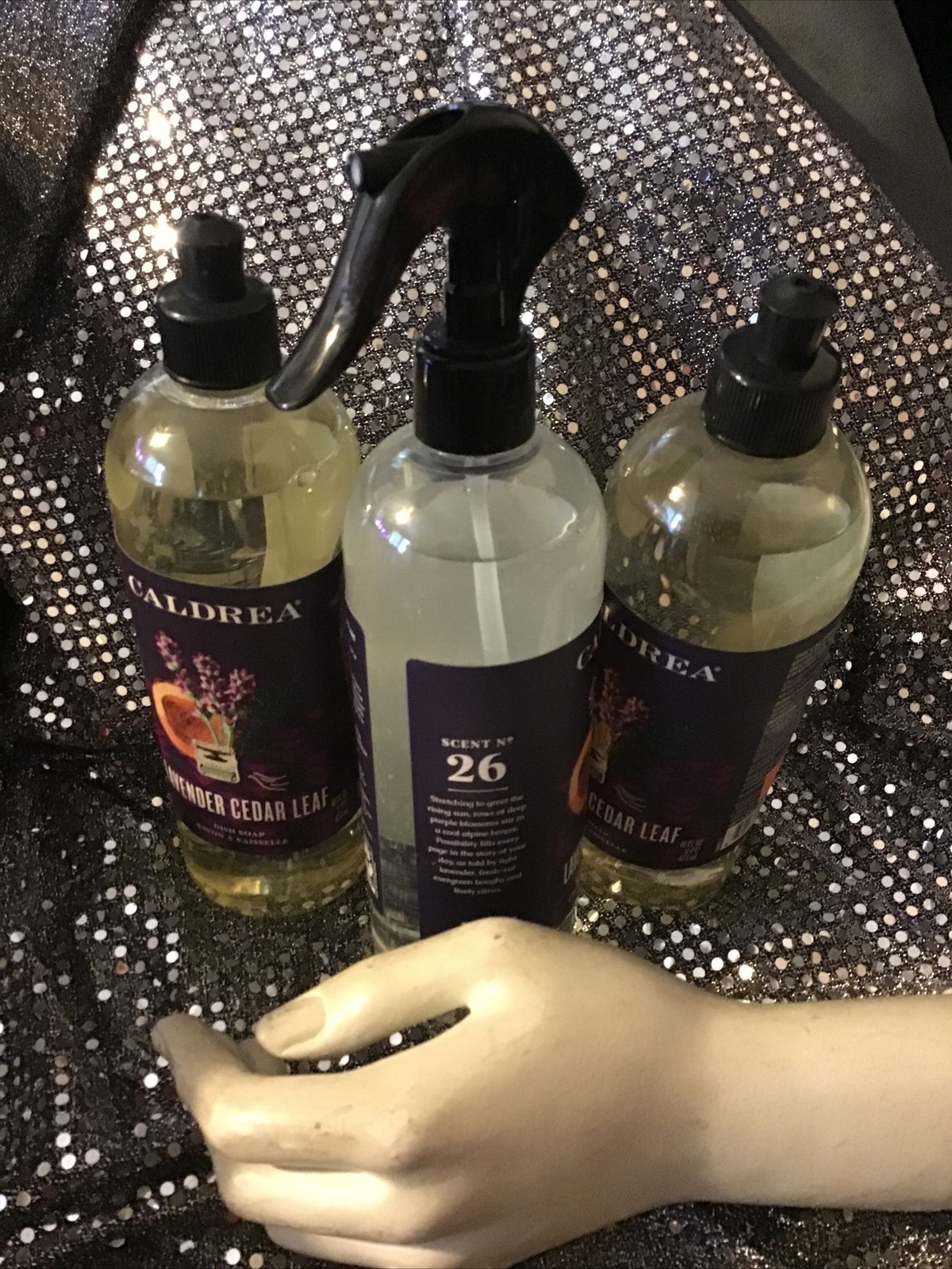 Lot Of 3 Caldrea . Dish soaps And Room Spray 16 Oz Ea. New. Lavender Cedar Leaf