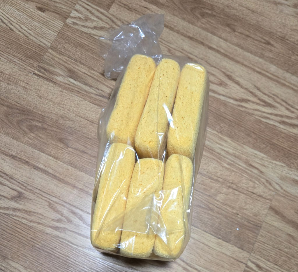 Cellulose Sponge, 12 pk Large Yellow, wet 6.25″ x 4.25″ x 2-1/8″, Commercial
