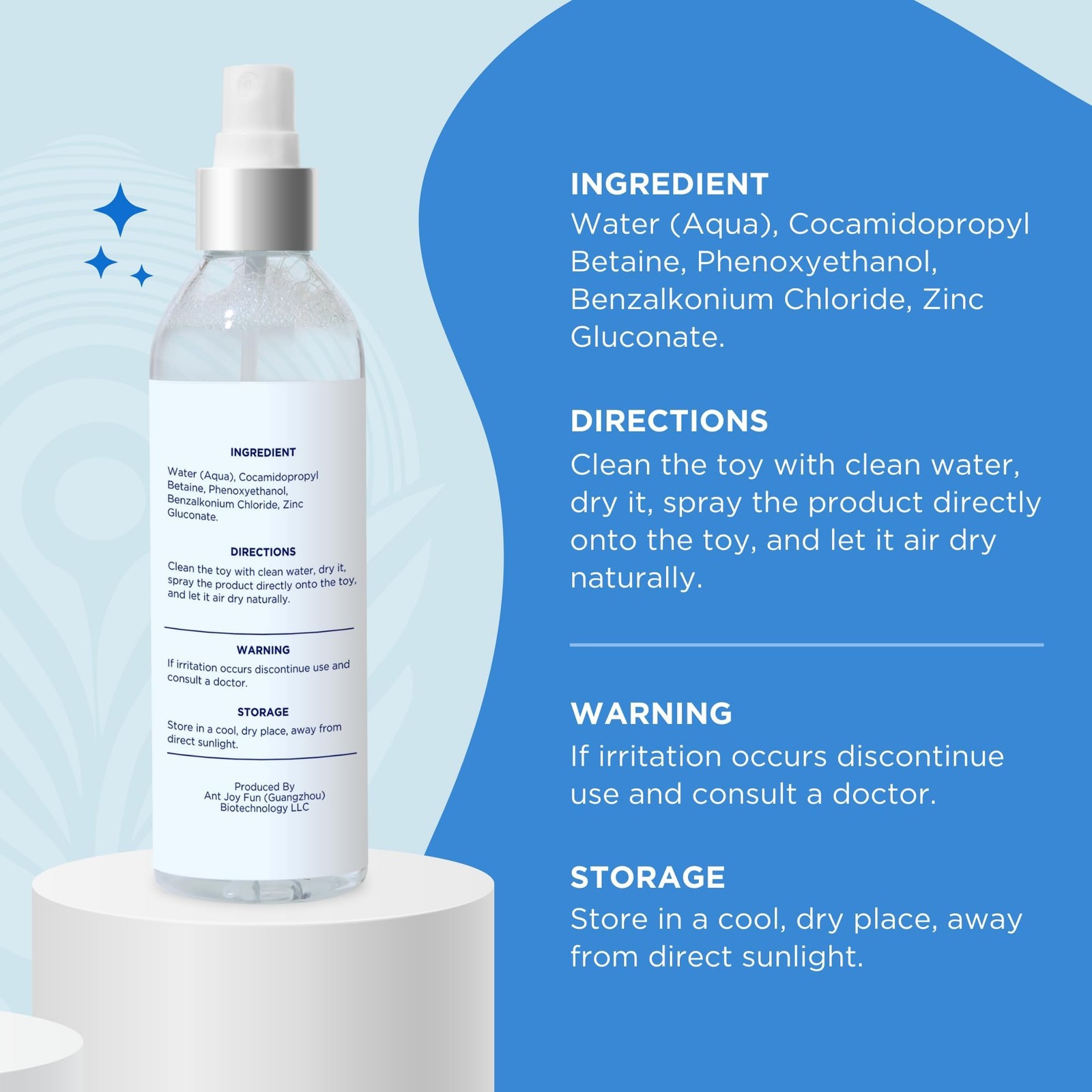 Toy Cleaner Spray 240ml – Premium Adult Toy Cleaner for Hygiene – Safe, Gentl…