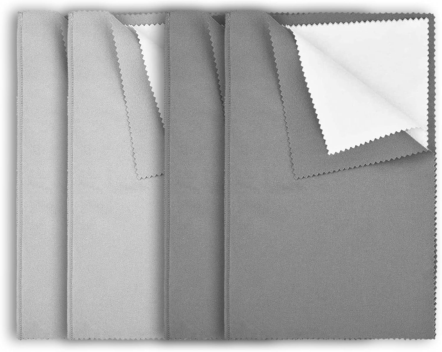 4pc Silver Polishing Cloth, Large Jewelry Cleaning Cloth for Gold/Silver