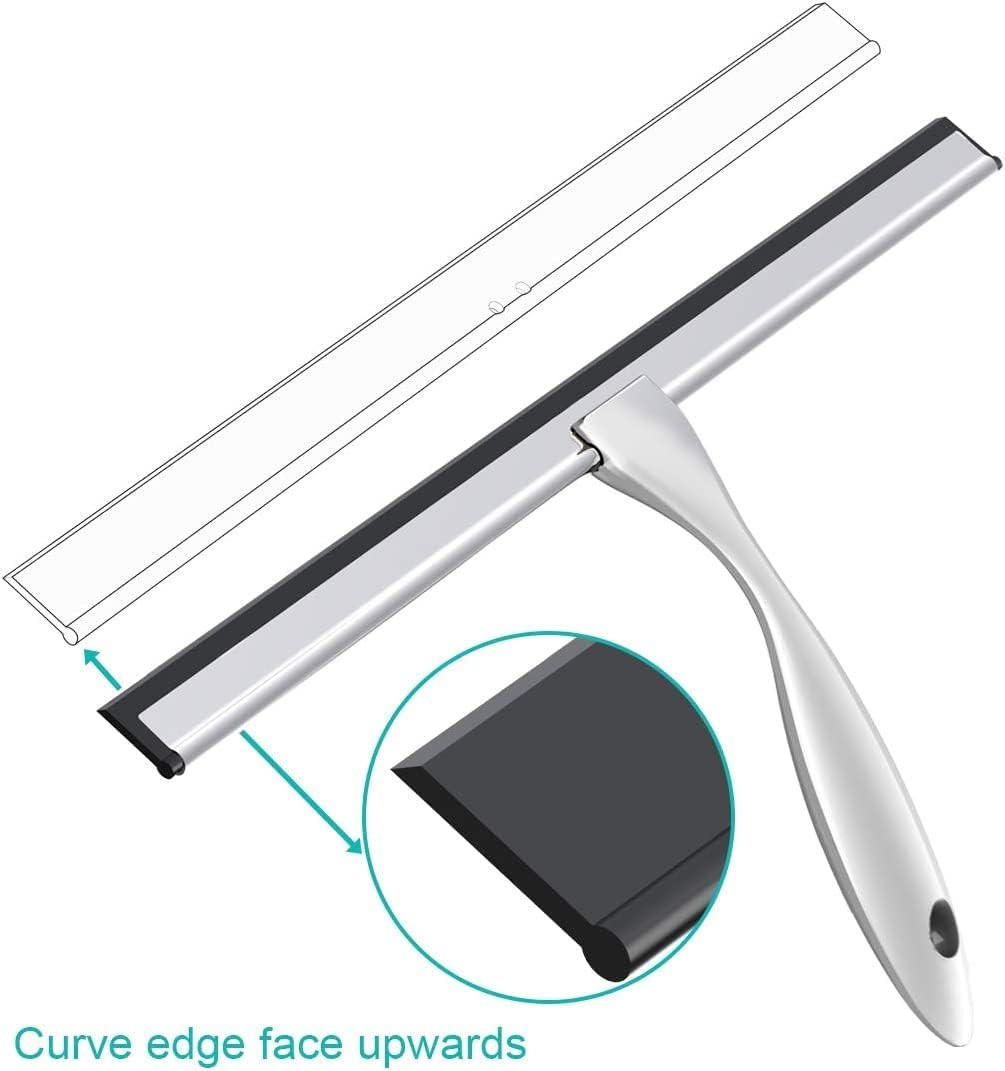 Standard Shower Glass Doors Squeegee Replacement Silicone Rubber Blade 10 inch 2