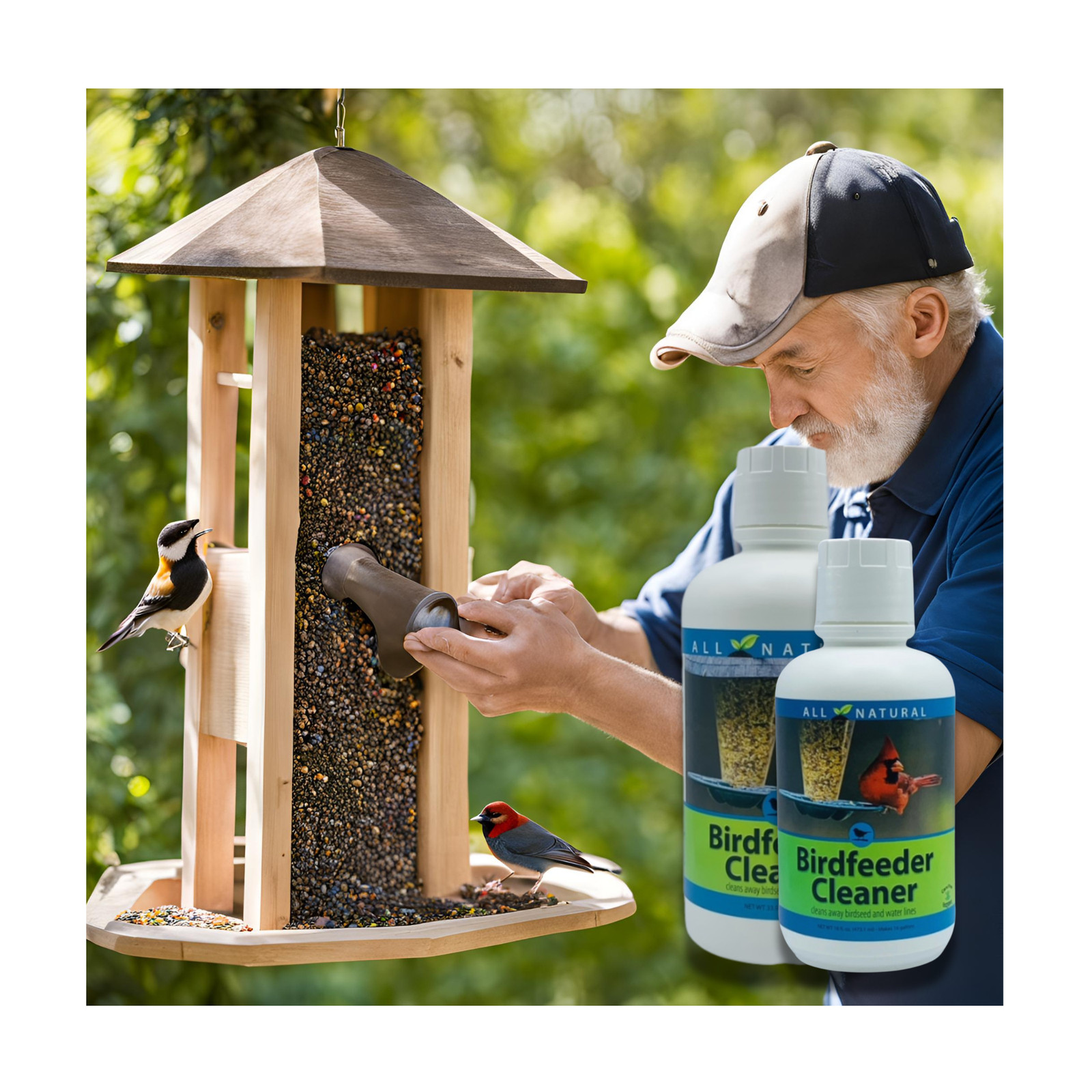 All-Natural Bird Feeder Cleaner & Protector | CareFree Enzymes Birdfeeder Cleane