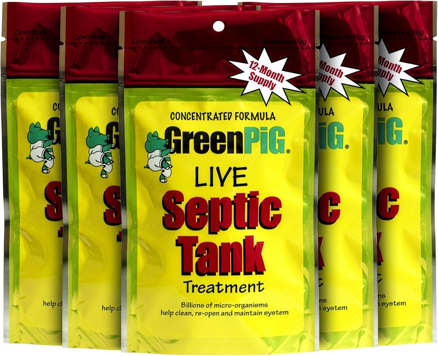 Septic Tank Treatment Packets – Septic-Safe Enzyme Treatment for Preventative Ma