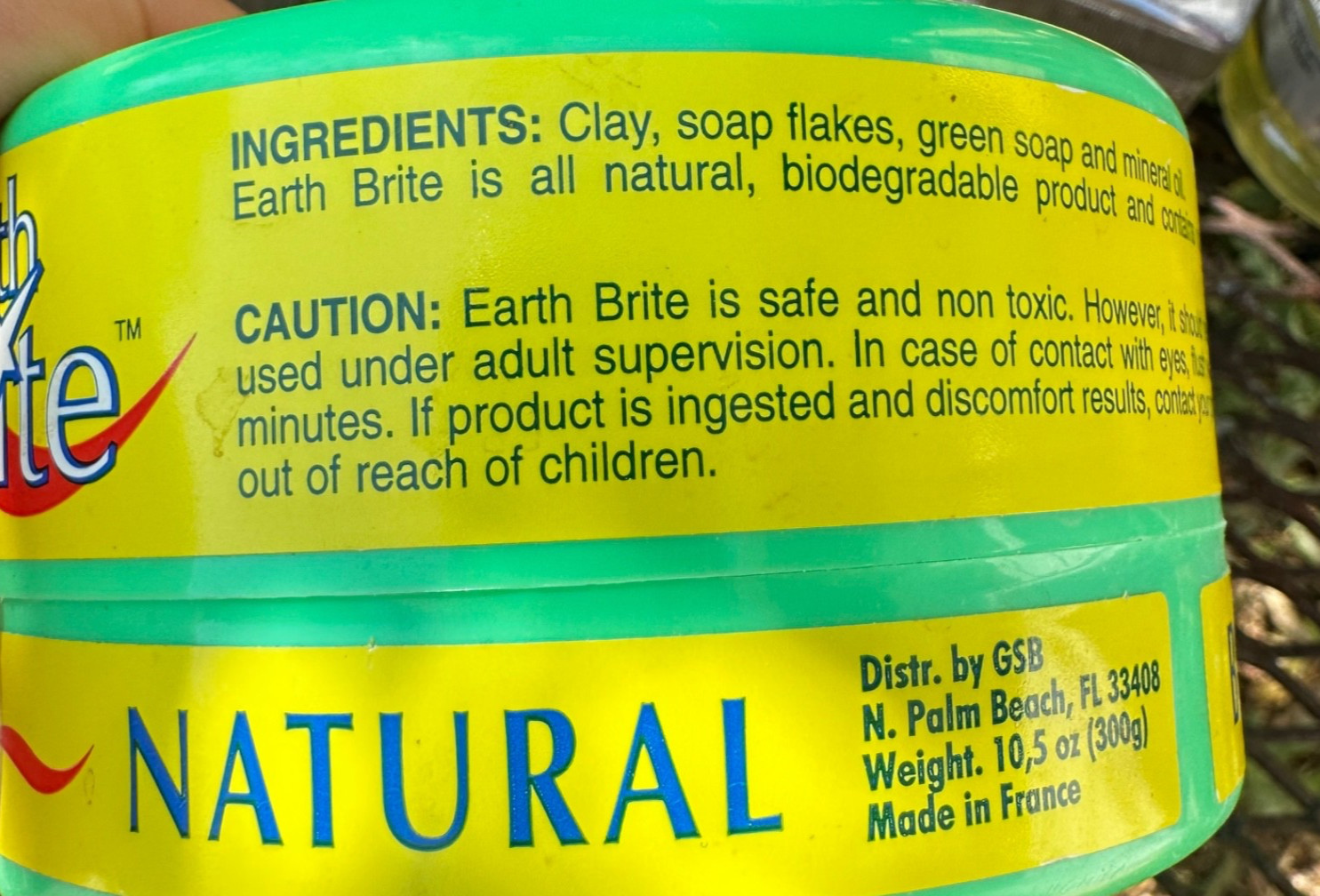 Earth Brite Natural All Purpose Cleaner Non-Toxic Polish 10.5oz Made in France