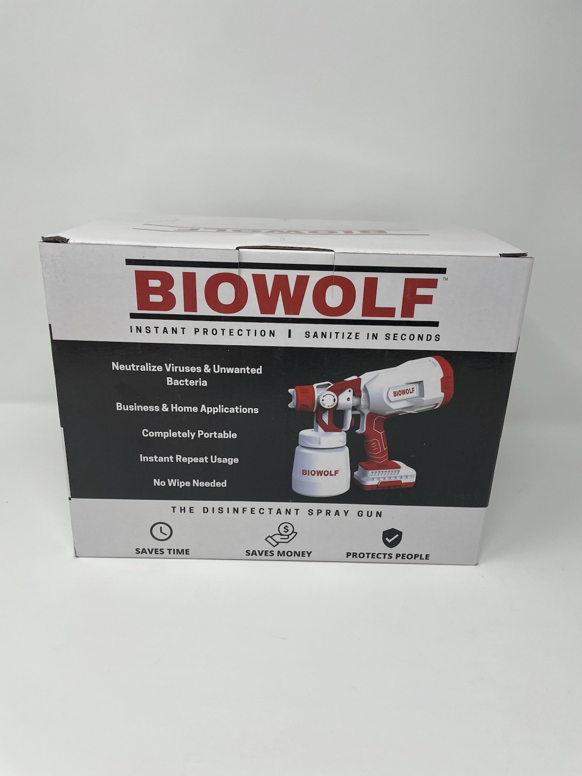 BioWolf Disinfectant Spray Gun – New in Box – Cordless Portable Sanitizer