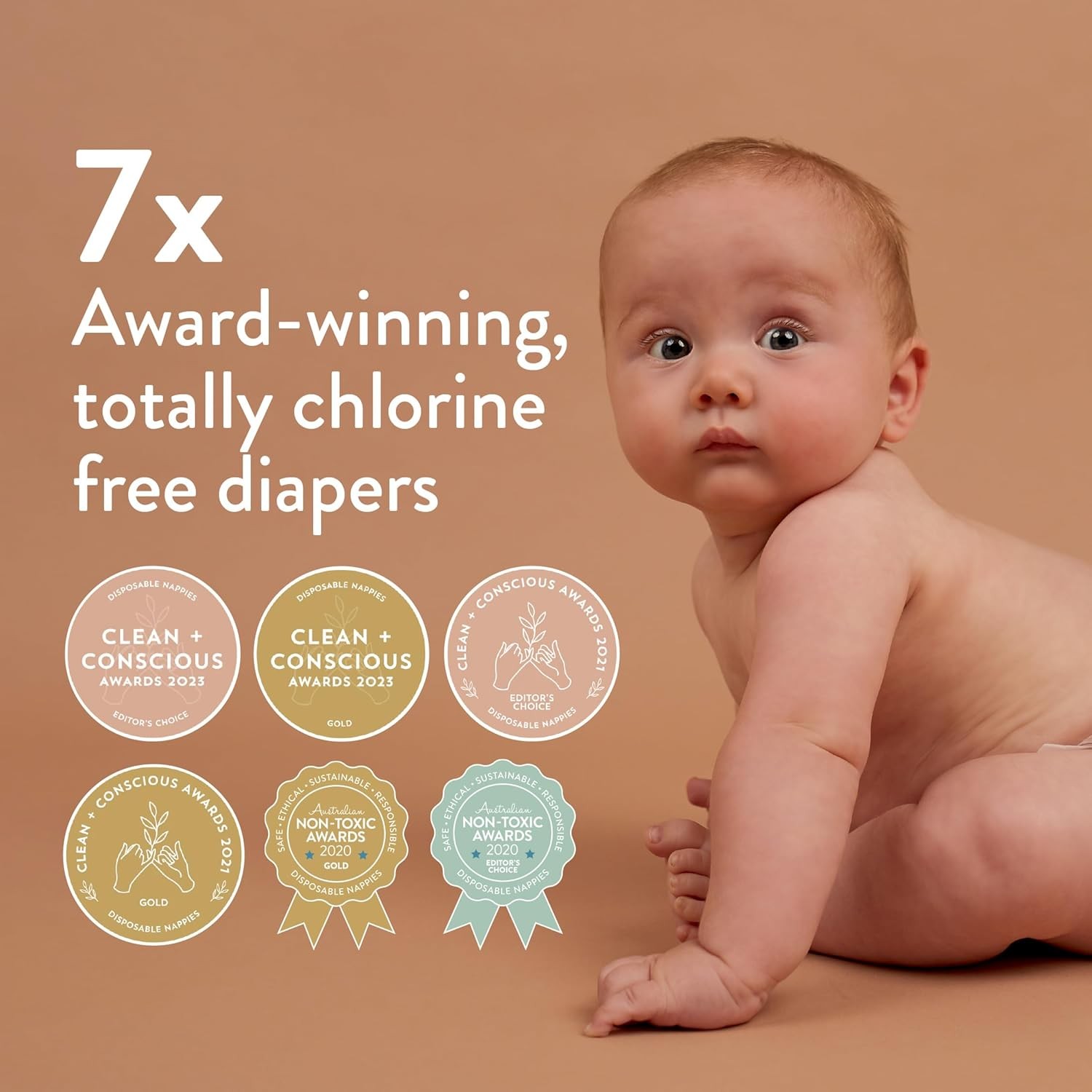 Joonya Baby Diapers, Size 4 L (15-31 lb) – 6 Bags of 25 (150) – Non Toxic, Eco