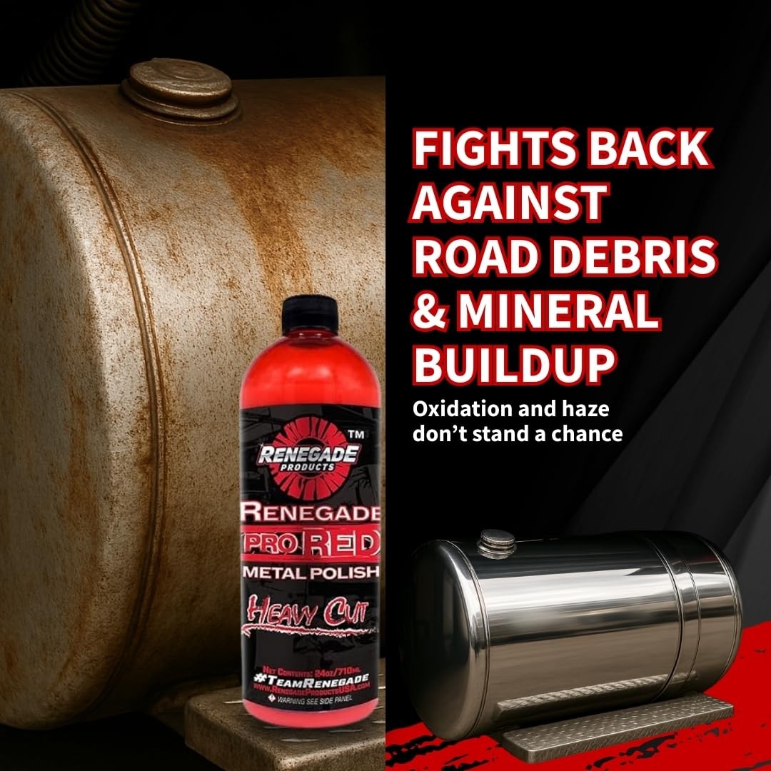Heavy Cut Liquid Metal Polish for Aluminum, Stainless Steel, Rims & Wheels 24 Oz