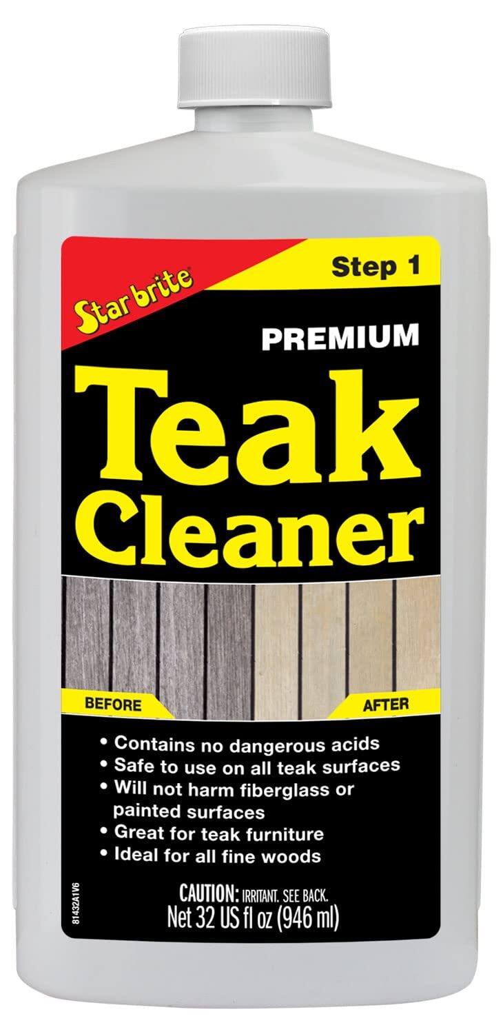 Star Brite Premium Teak Cleaner 32 Fl Oz Restores Weathered Teak Furniture