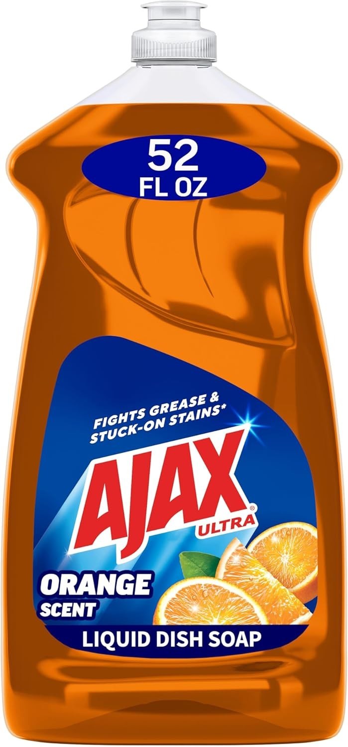 Ultra Liquid Dish Soap Orange Scent Triple Action 52oz Easy Flip Cap