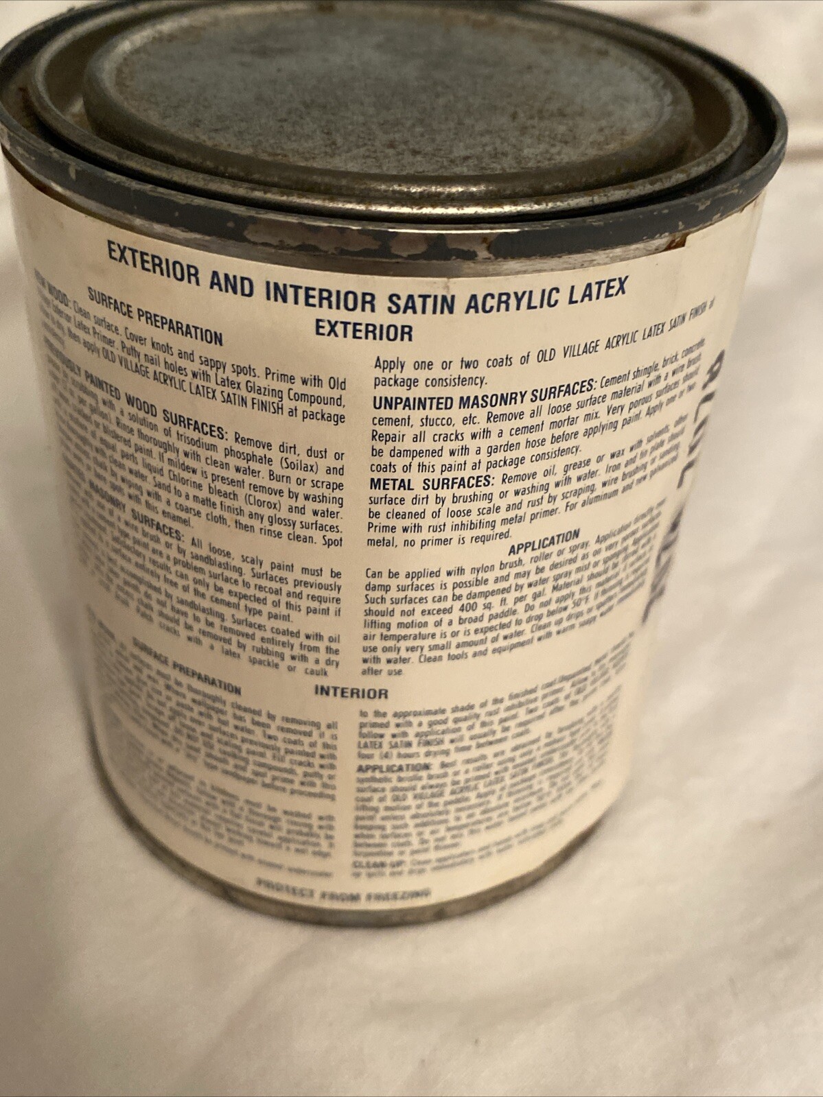 Olde Village Acrylic Latex Paints Satin Finish 1718 Rittenhouse Blue Pint