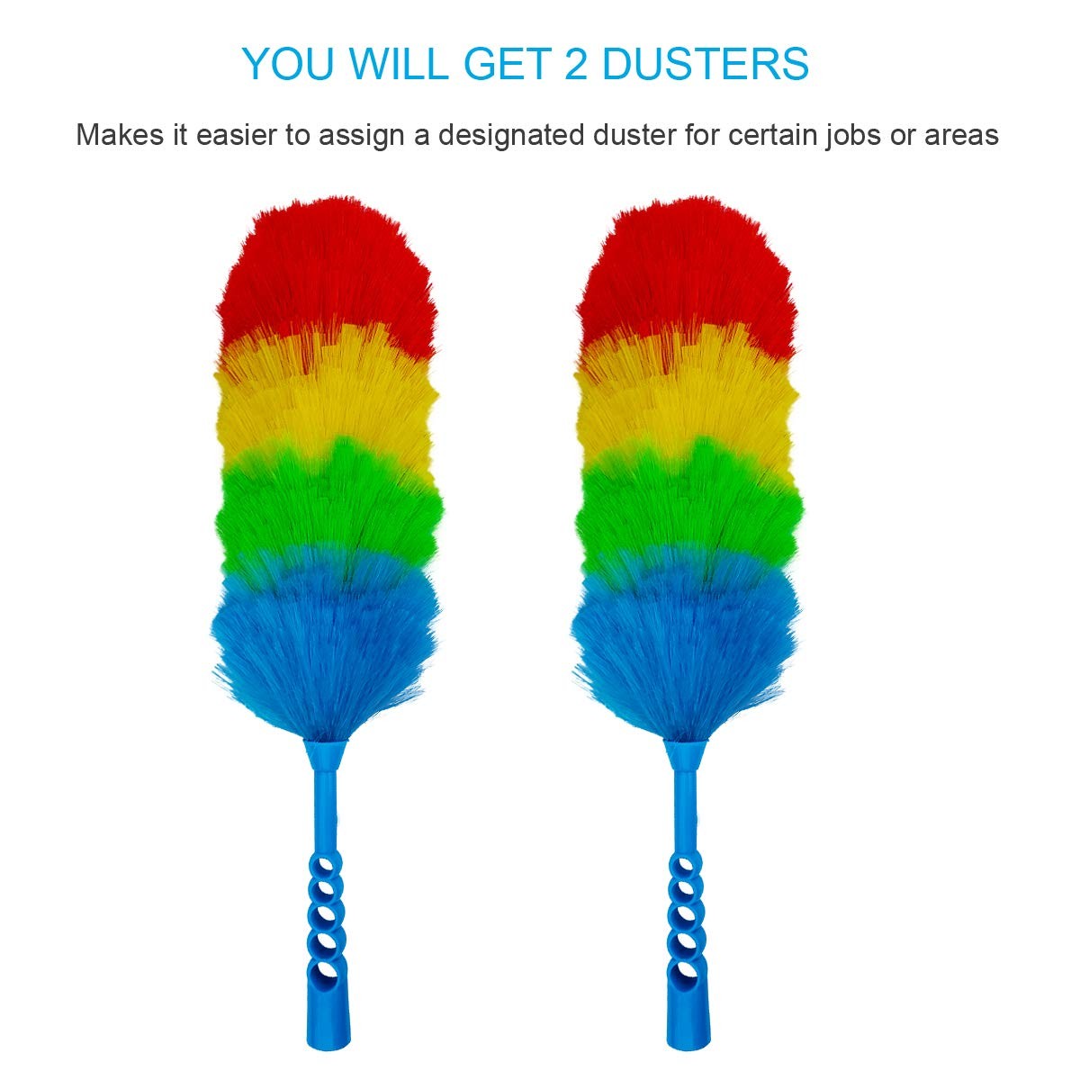 2 Pack Upgrade 19” Static Duster Beandable and Washable – More Fibers Bigger …