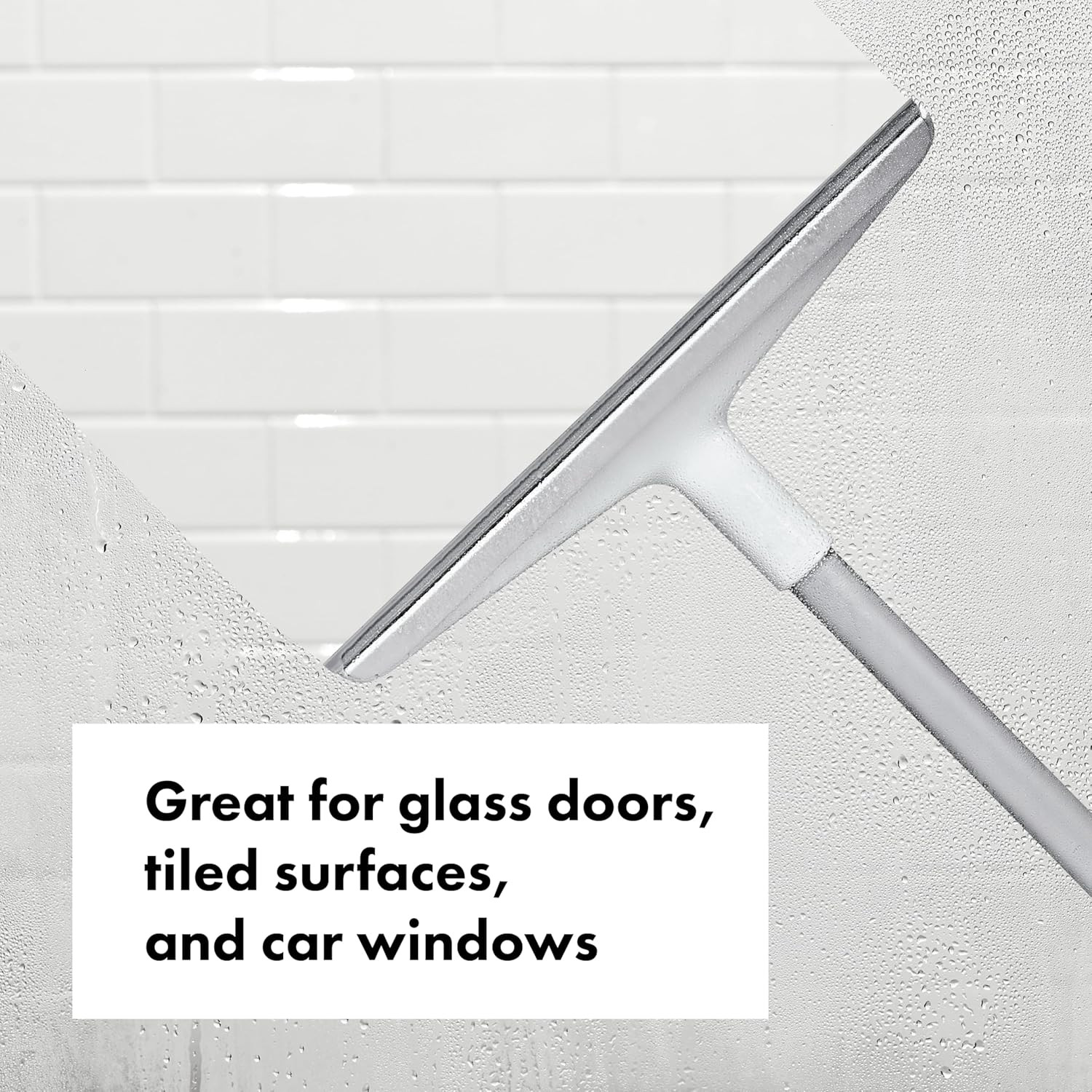 OXO Good Grips Aluminum Extendable Squeegee, Adjustable Shower Squeegee for Glas
