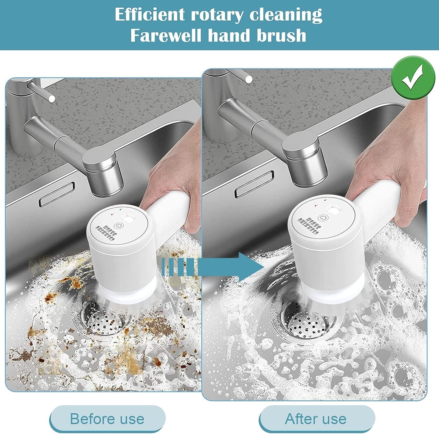 Handheld Wireless Electric Spin Household Cleaning Brush Rechargeable Foldable