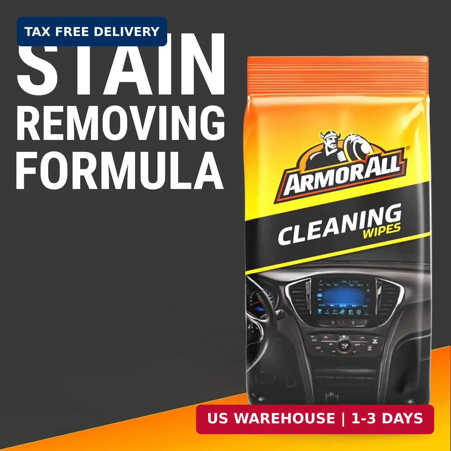 Armor All Car Interior Cleaner Wipes, Interior Cleaning Wipes for Cars, Trucks,