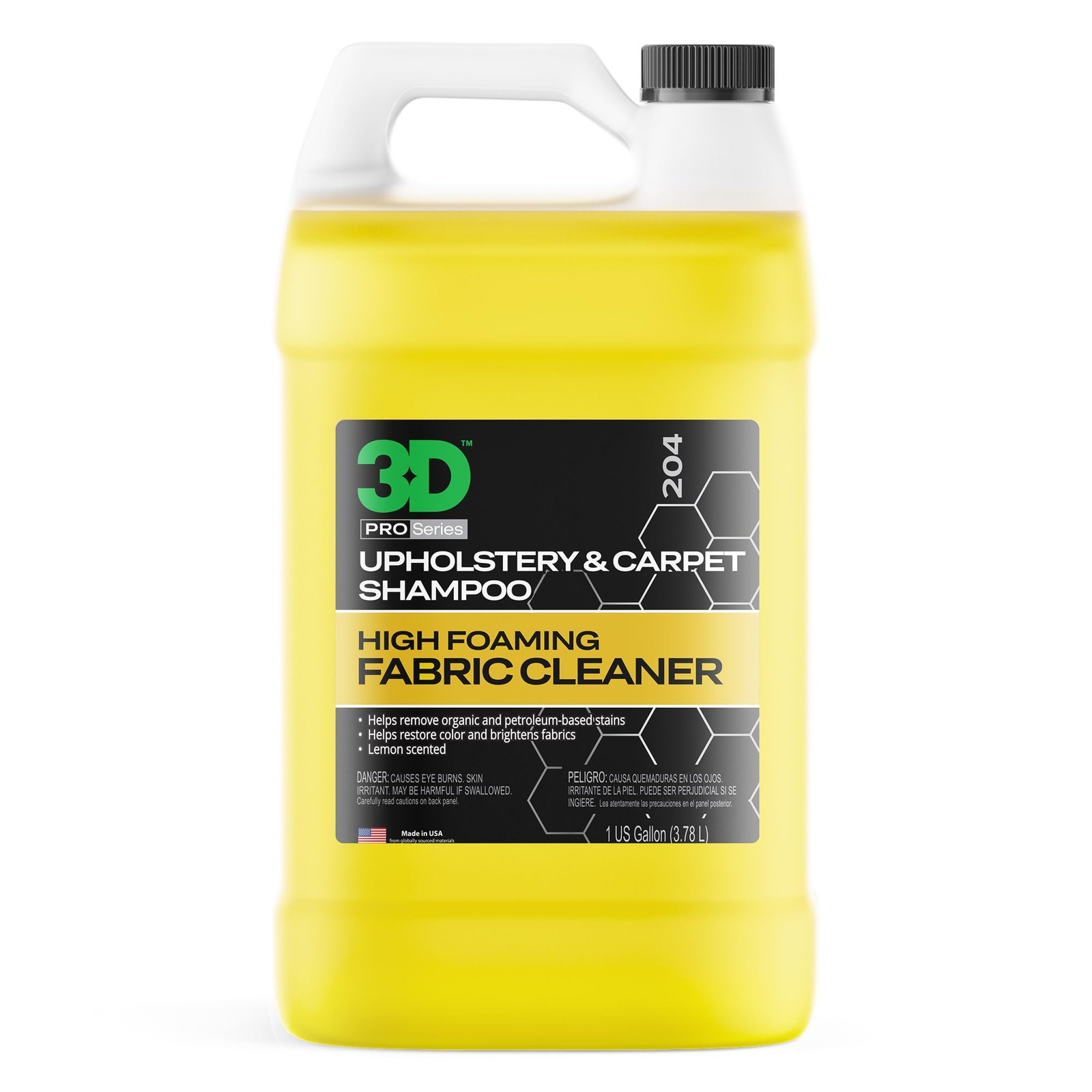 3D Upholstery Carpet Shampoo – High Foam Stain Remover Odor Eliminator