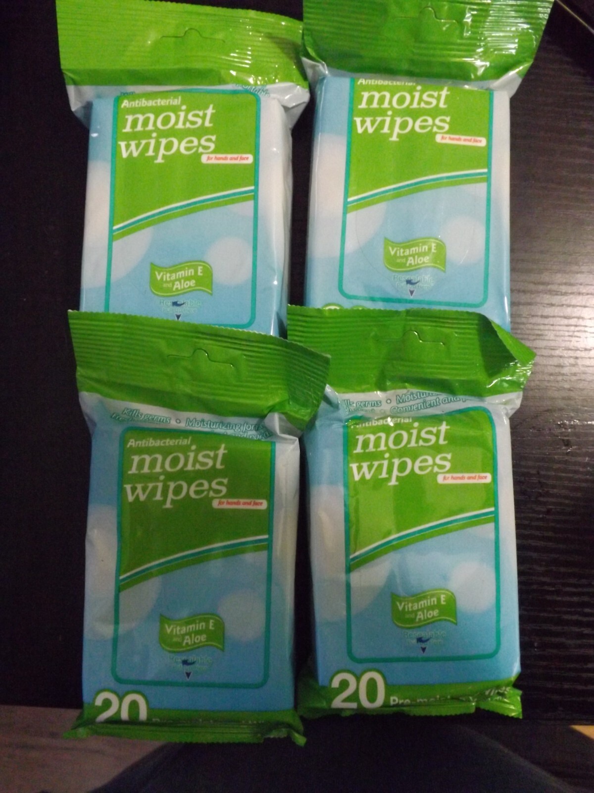 NEW LOT of 4 packages moist Wet wipes (80 count)