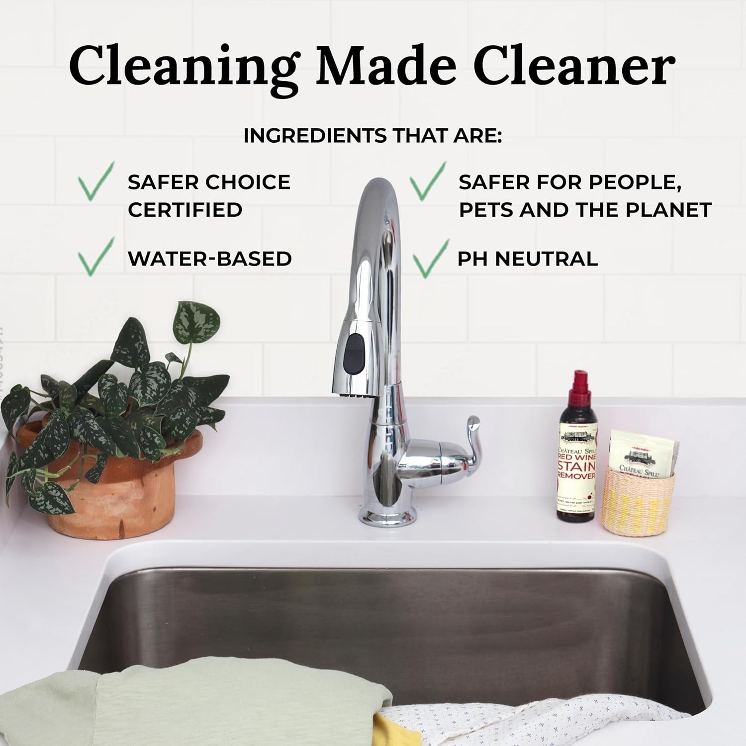 EPA Certified Fast-Acting Red Wine Stain Remover – 4 Fl Oz Portable Spray