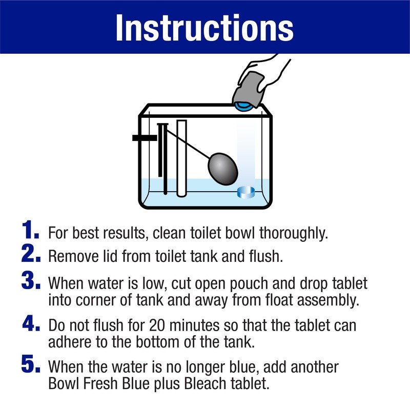 Automatic Toilet Bowl Cleaner Tablets 10 Pack Bleach Freshener Stain Remover New