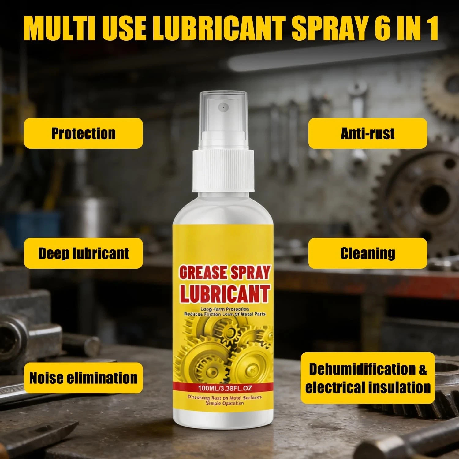 2Pcs Anti-Rust Lubricant Spray & Rust Remover, Rust Remover Spray for Metal, Mul