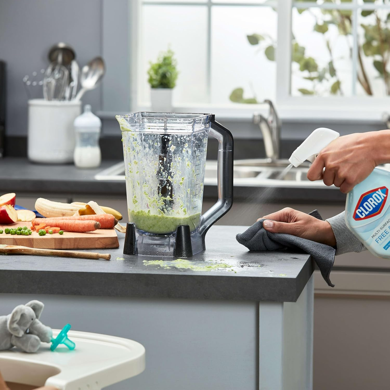 Free & Clear Multi Surface Cleaner, Spray Bottle, Fragrance Free, 32 Fluid Ounce