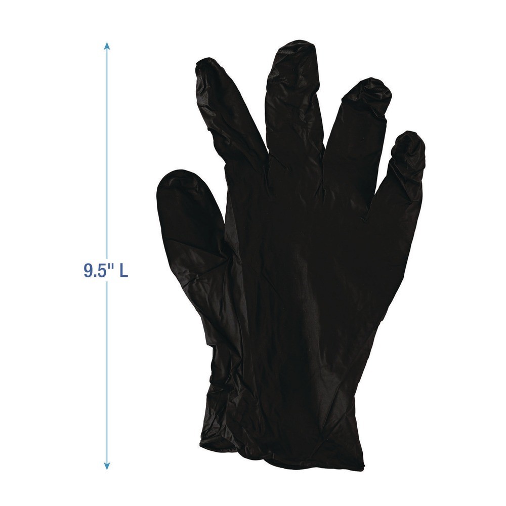Boardwalk 396SBXA 4.4 mil Disposable Nitrile Gloves – Small, Black (100/Box) New