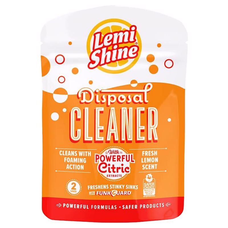 6~ Lemi Shine Lemon Scent Foaming Garbage Disposal Cleaner 8.46 oz Powder 2 Uses