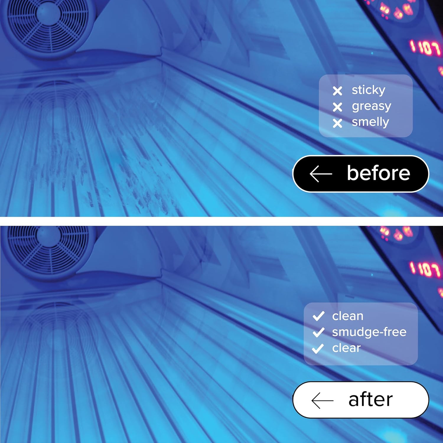 32 Oz Universal Tanning Bed Cleaner – Streak-Free Spray for Non-Porous Surfaces
