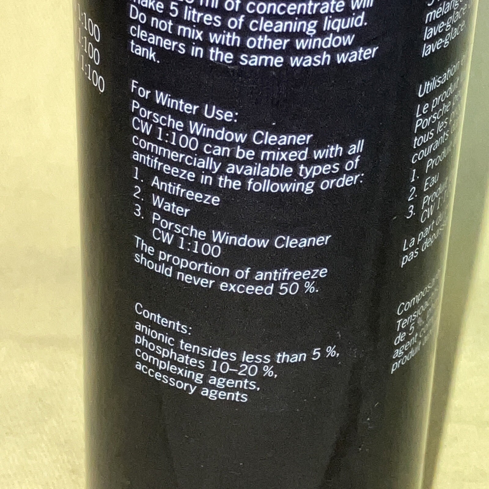 Genuine Porsche Exterior Window Glass Cleaner( TEQUIPMENT ) CW 1: 100 250ml