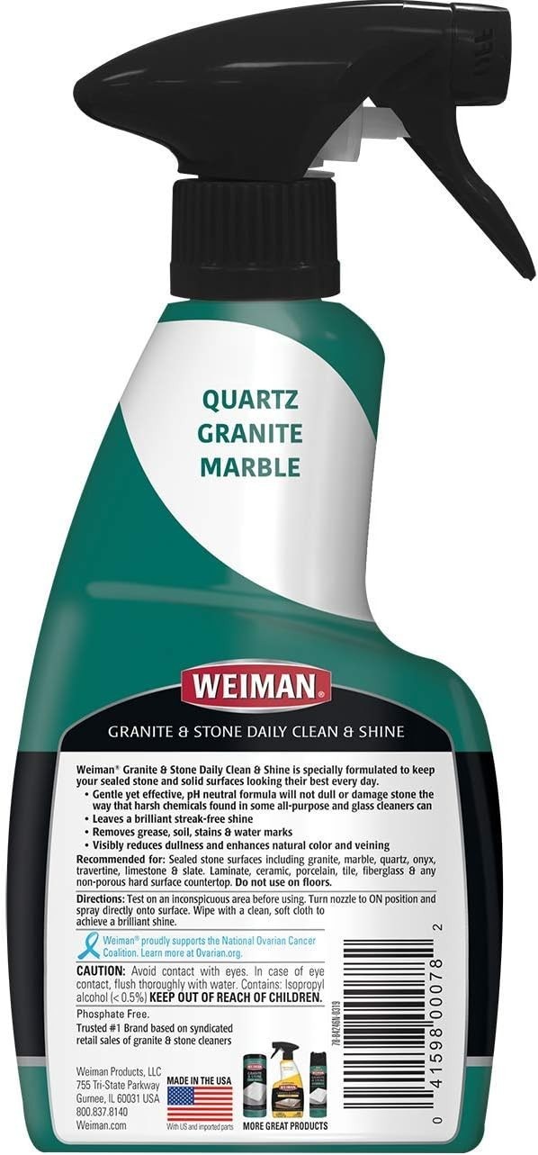 Weiman Granite Cleaner and Polish 12oz Quartz Marble & Stone Fast Free Shipping