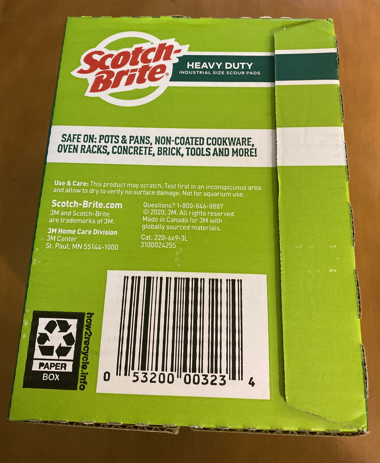 Scotch Brite Heavy Duty 20 Scour Pads Industrial Size 6 In X 9 In