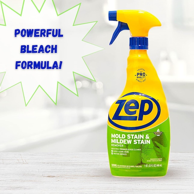 Zep Mold & Mildew Stain Remover Professional Industrial-Strength Cleaner – 32 fl