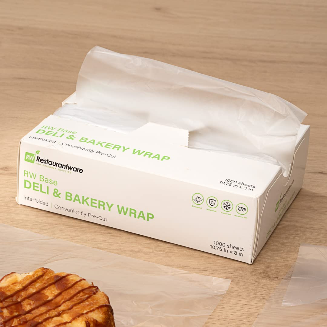 -Rw Base 10.75 X 8 Inch Plastic Deli Sheets, 1000 Interfolded Butcher Plastic Wr