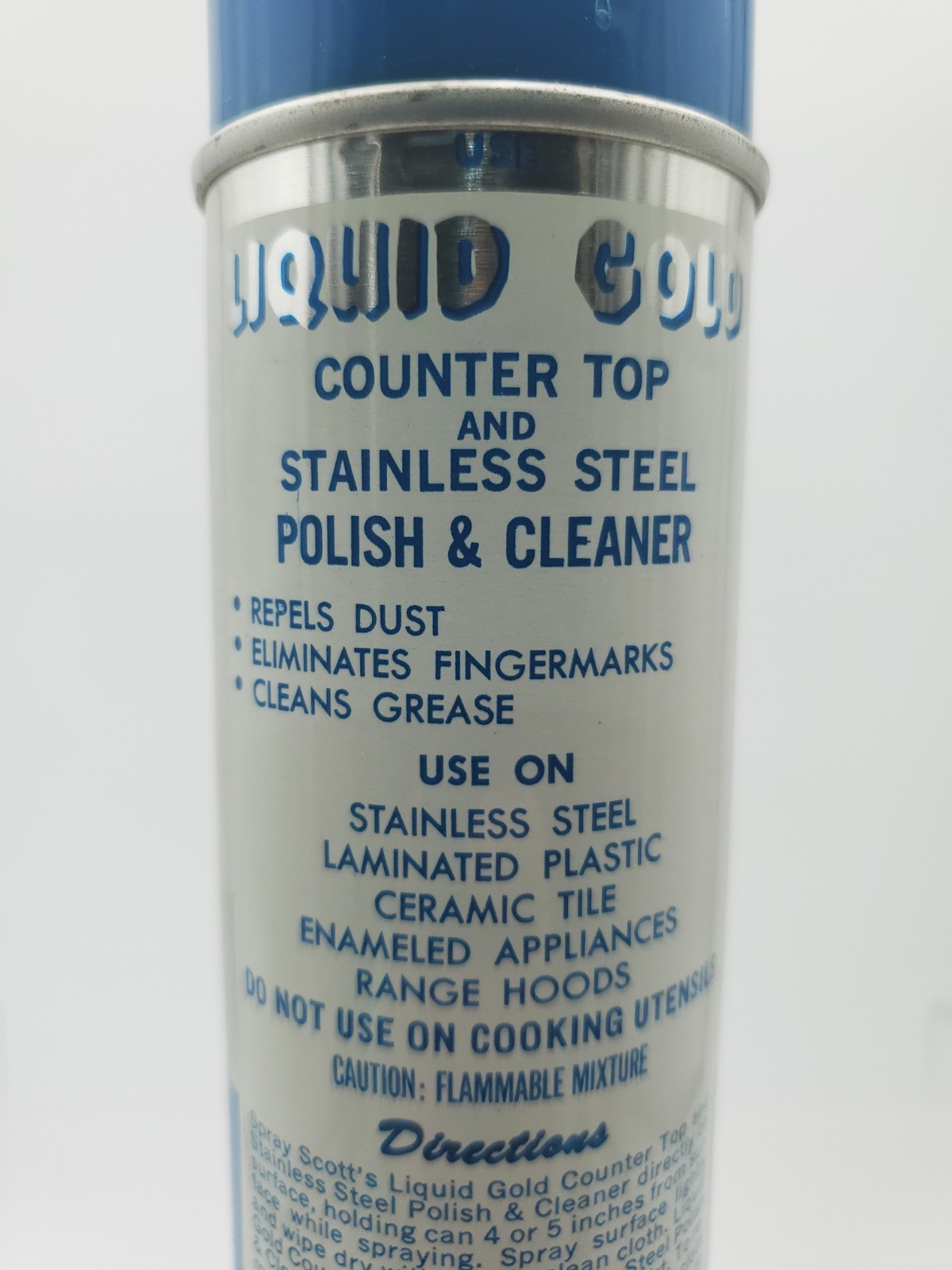 Vintage Rare Scott’s Liquid Gold Counter Top Stainless Steel Polish Cleaner 10oz