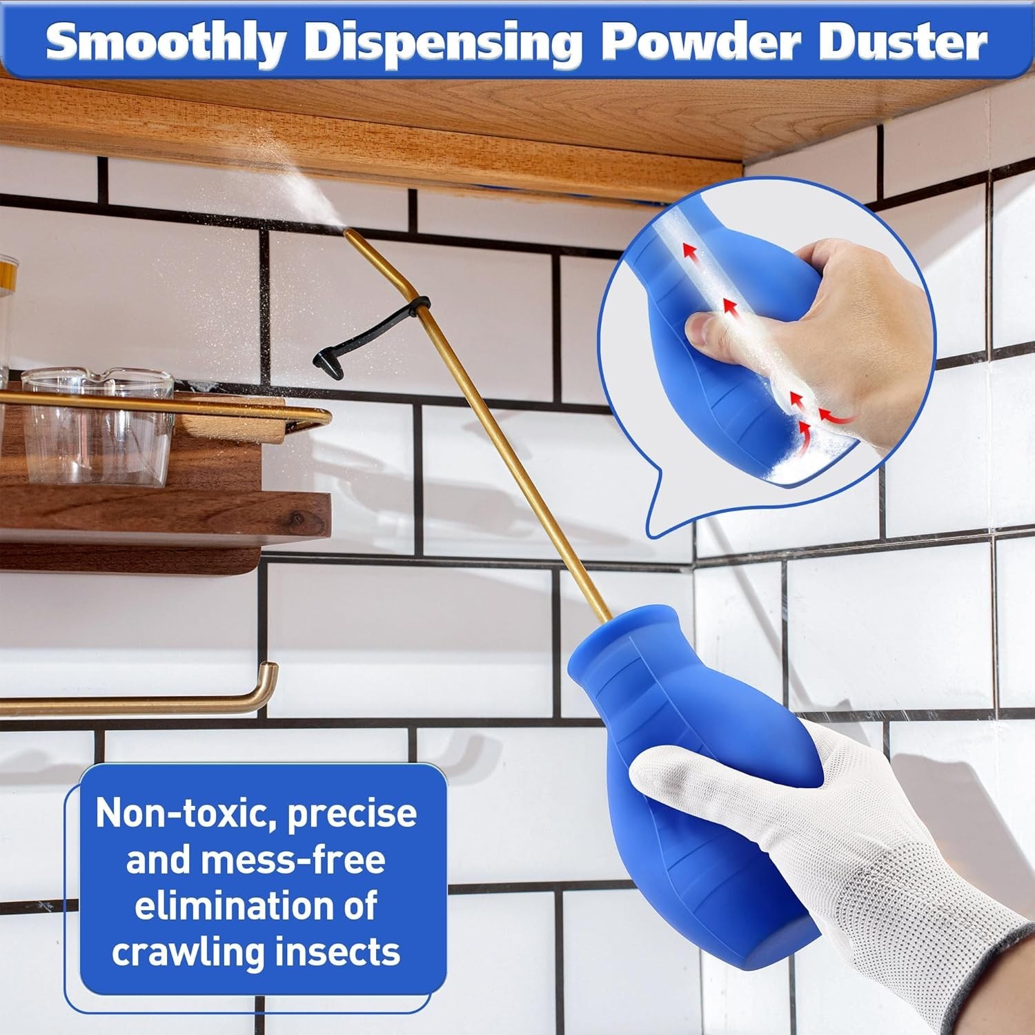 Diatomaceous Earth Powder Duster – Blue Sprayer Kit