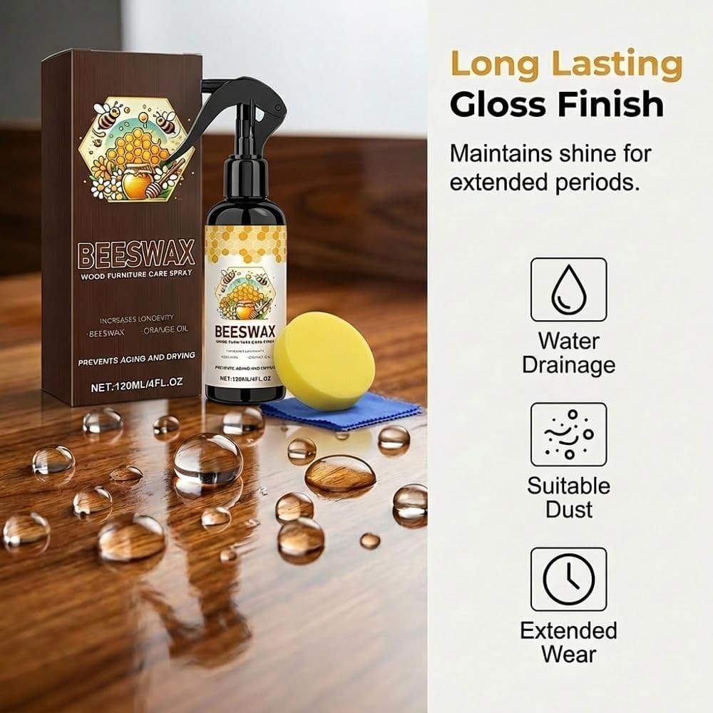 Professional Wood Polish & Cleaner Spray – Long-Lasting Shine & Protection