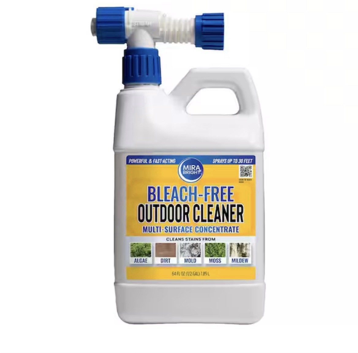 Mira Bright Bleach-Free Outdoor Multi-Surface Concentrate 64 fl oz, 30ft