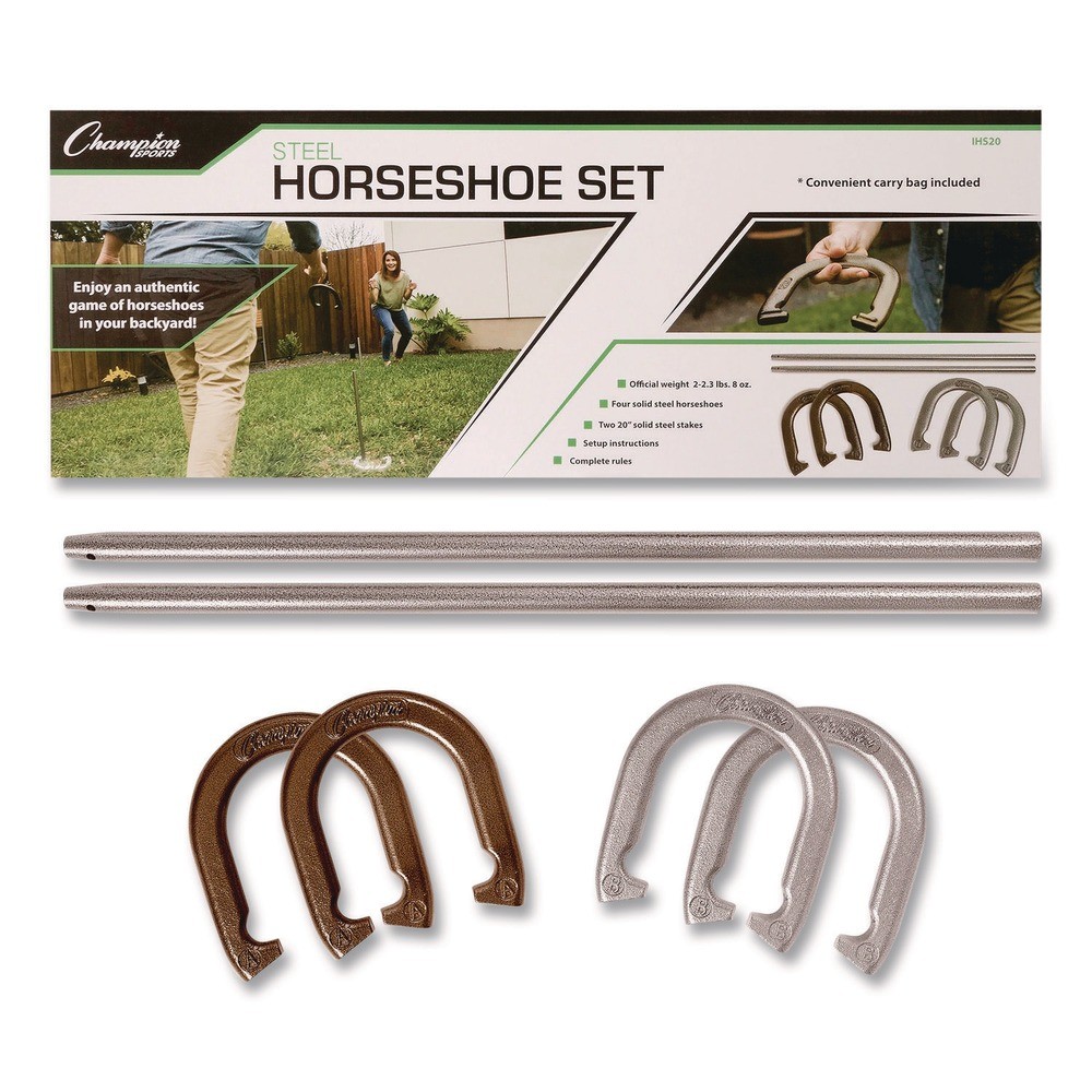 Champion Sports IHS20 Steel Horseshoe Set (1-Set) New