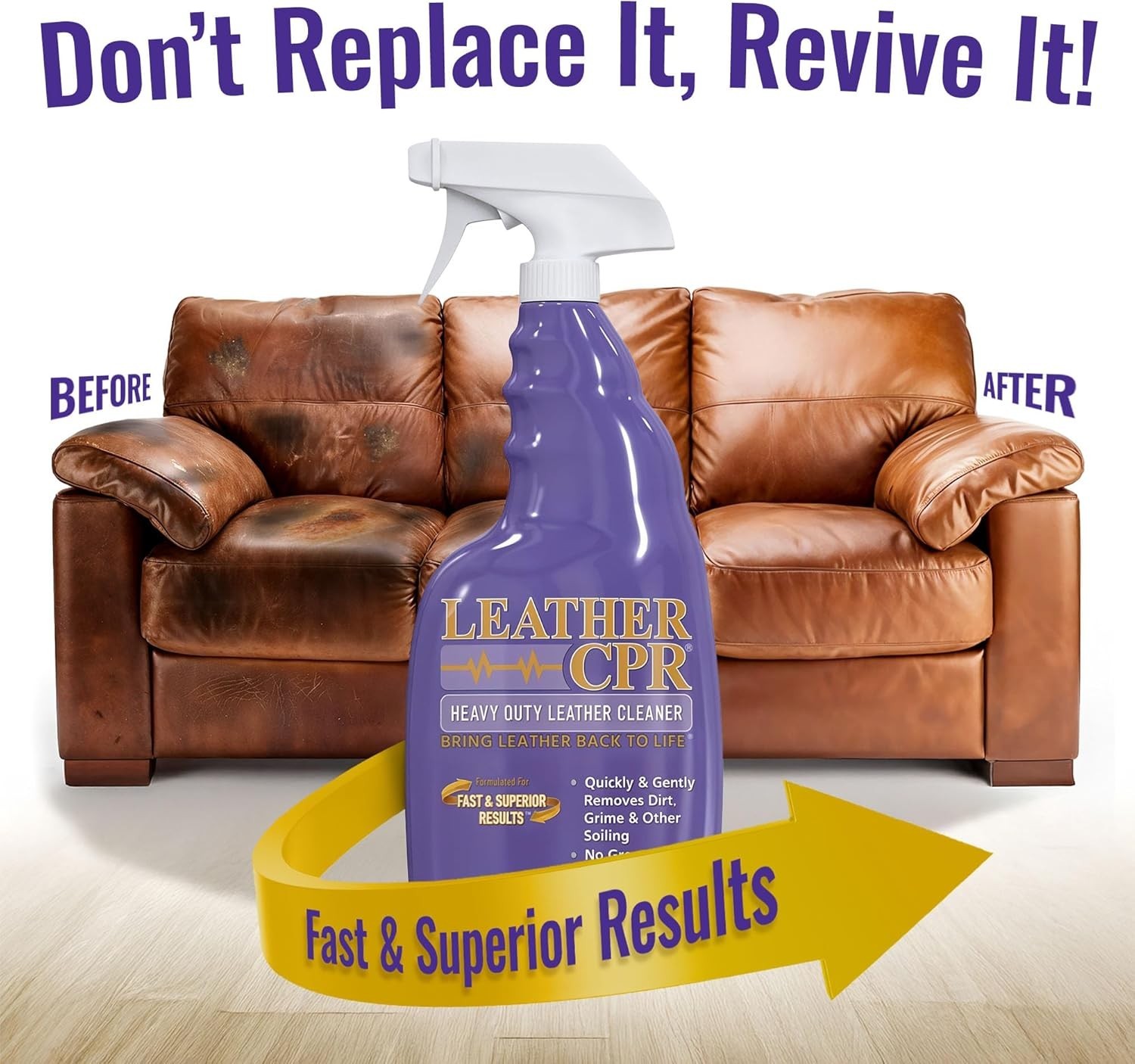 Heavy Duty Leather Cleaner 22oz – Car Interior Cleaner For Heavy Dirt & Grime…