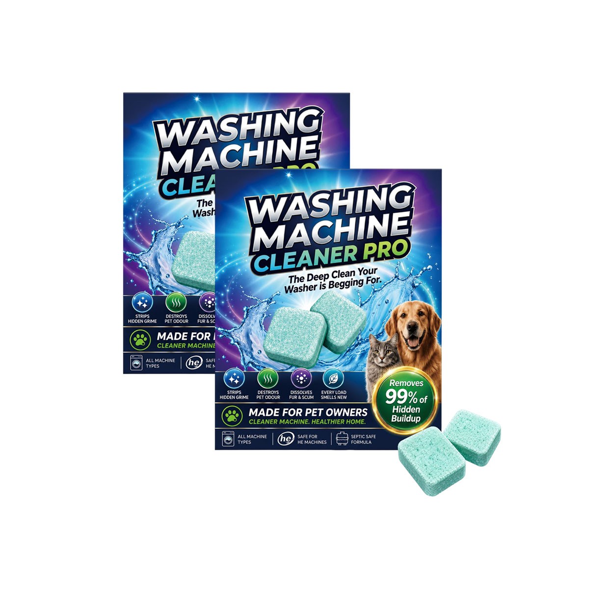 Washing Machine Cleaner Pro, Prime Drum Washing Machine Cleaner 12 TABLETS