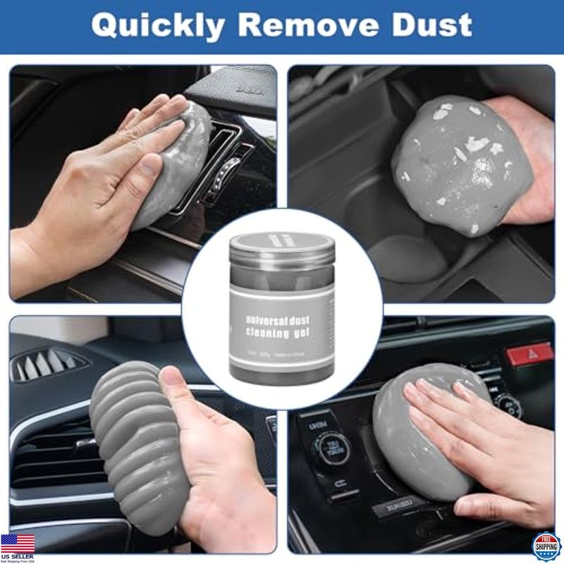 Windshield Cleaner Tool Kit, 13Pcs Car Detailing Brushes & Gel, Interior